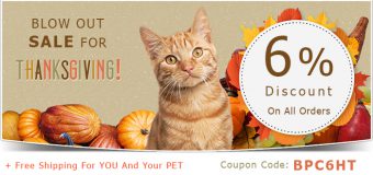 Blow Out Sale For Thanksgiving Day On Pet Supplies With Free Shipping For Pets