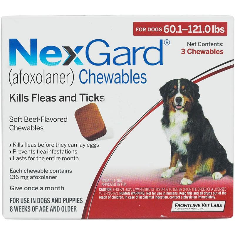 Nexgard Chewables for Dogs Red Pack